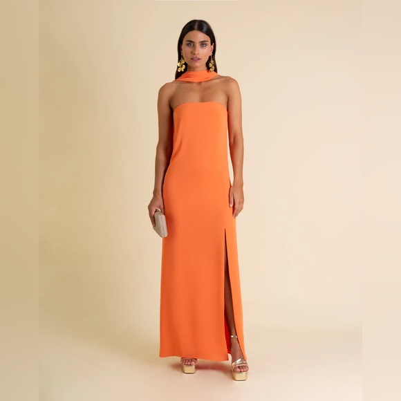 The-Are DRESS MRS. ARTEAGA - ORANGE - Picture 2 of 4